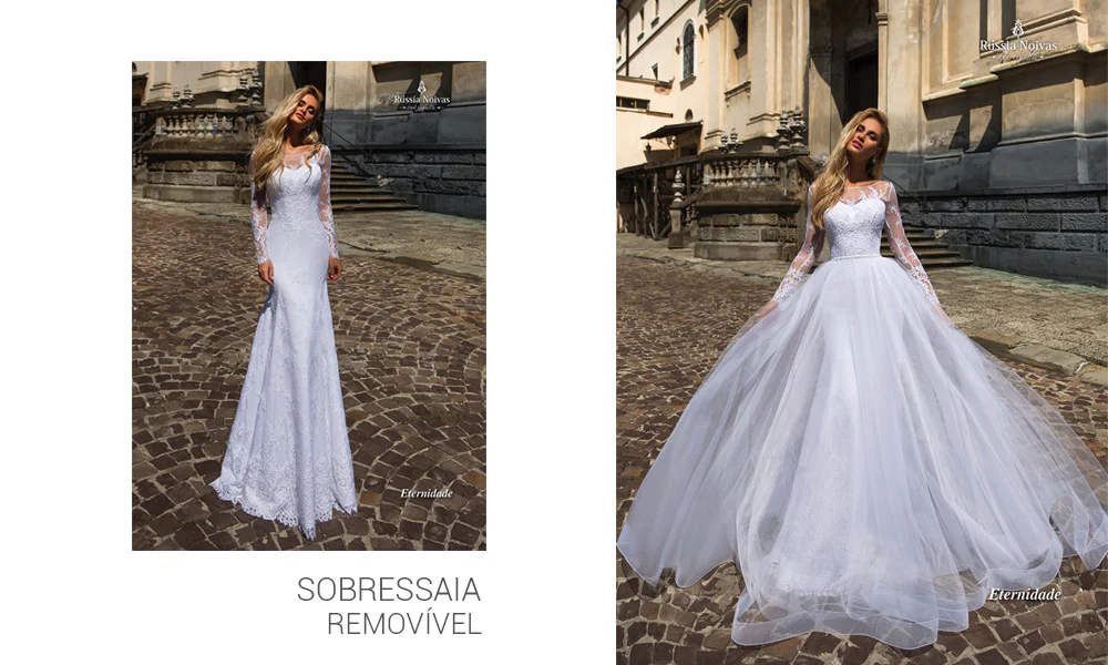 Vestido de noiva 2 em 1