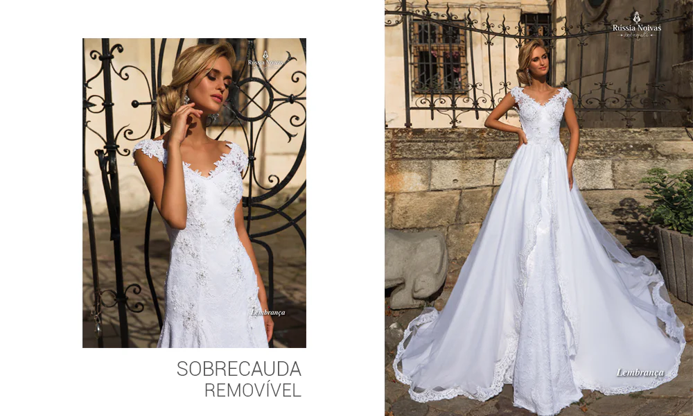Vestido de noiva 2 em 1