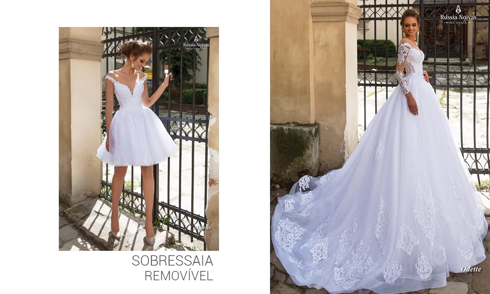 Vestido de noiva 2 em 1