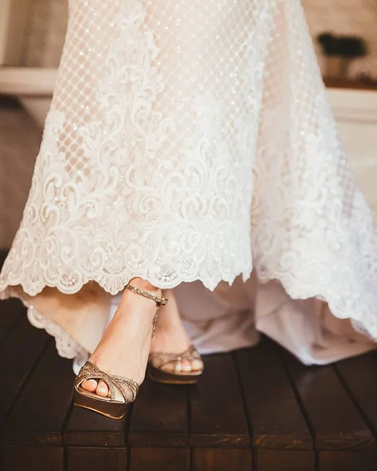 vestido de noiva brilhoso