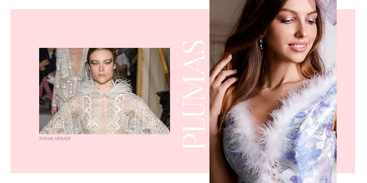 Vestido de debutante Plumas 2019