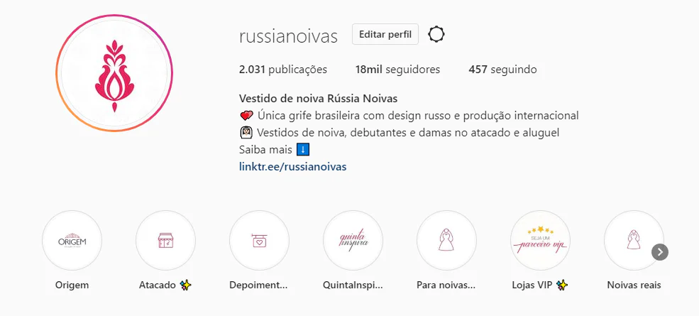 biografia loja de loca&ccedil;&atilde;o instagram