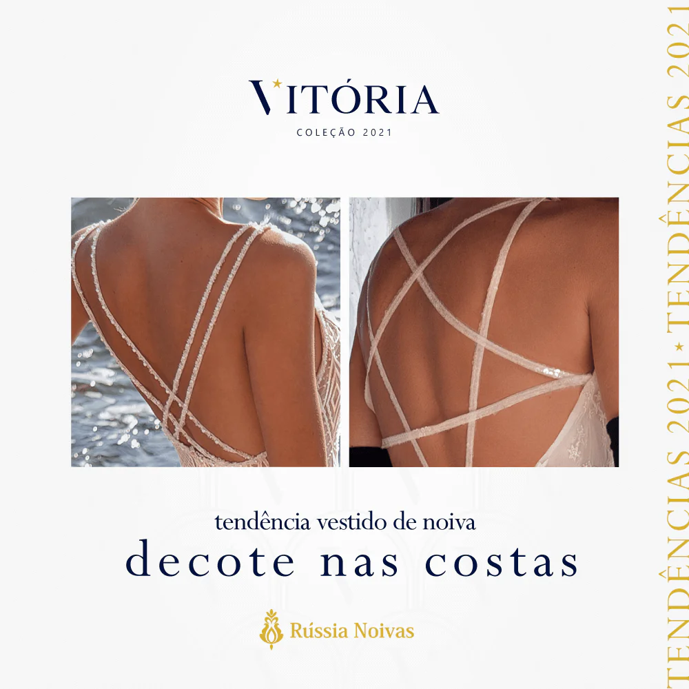 vestido de noiva tendencia decote nas costas