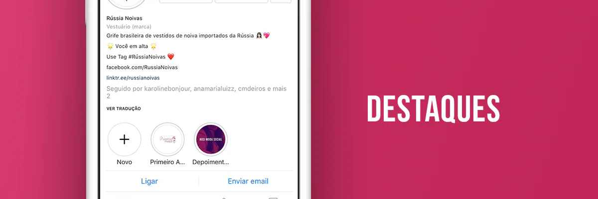 Instagram stories para empresas destaques