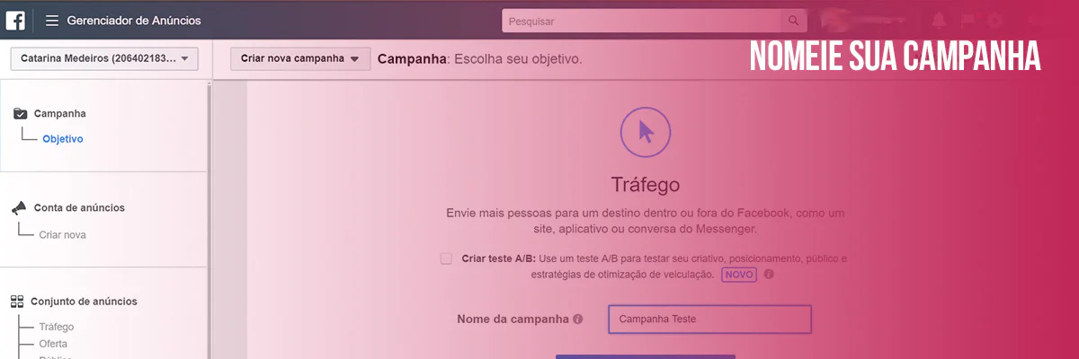 nome da campanha