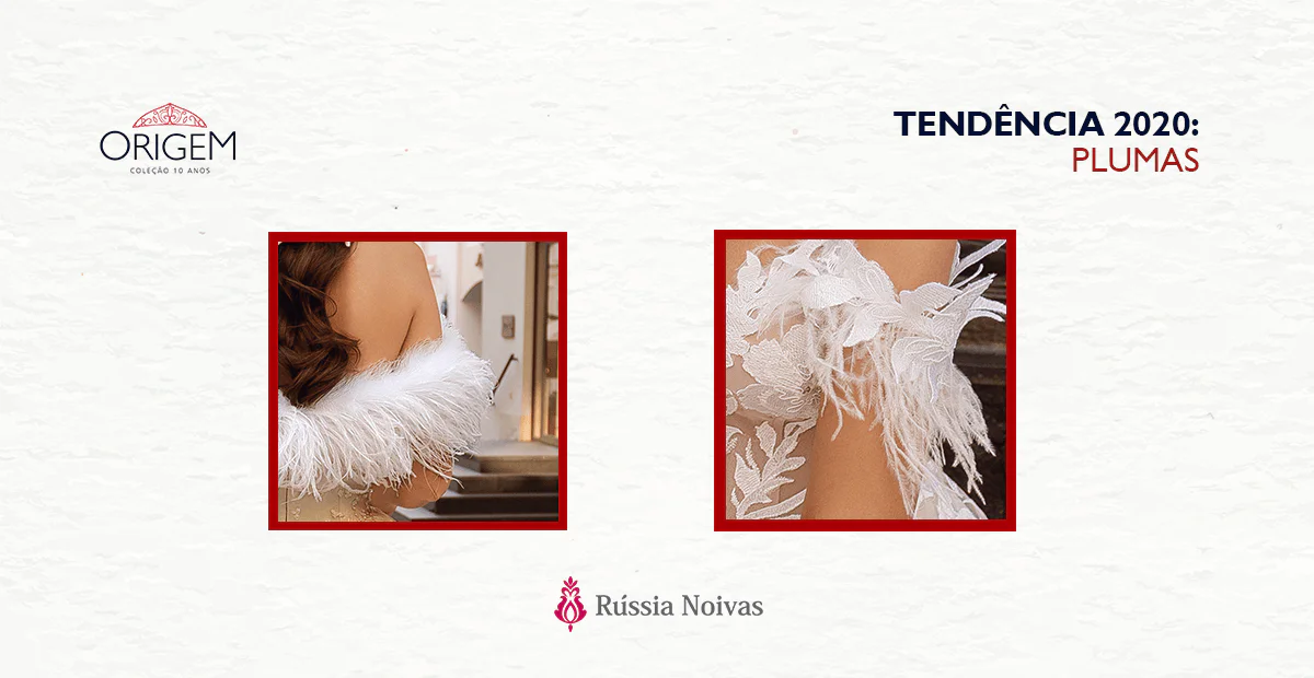 tendencia vestido de noiva plumas