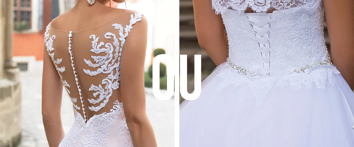 vestido de noiva fechamento