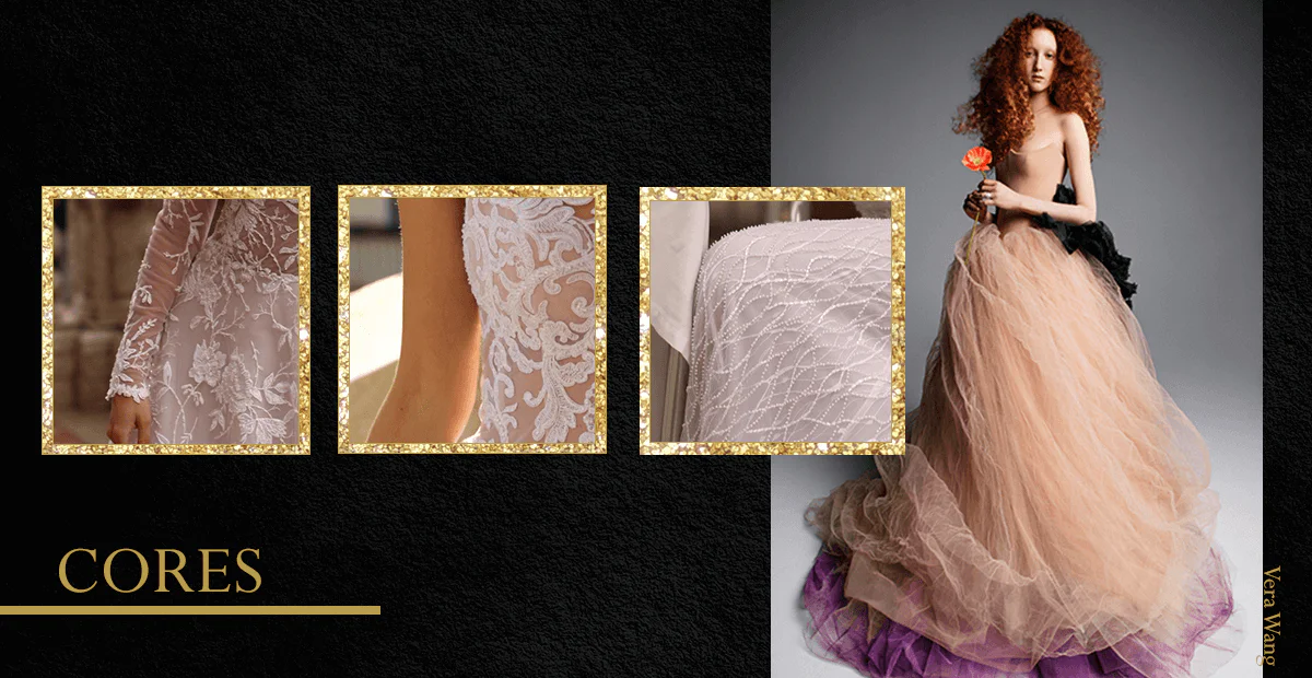 Tendências vestido de noiva 2019 cores