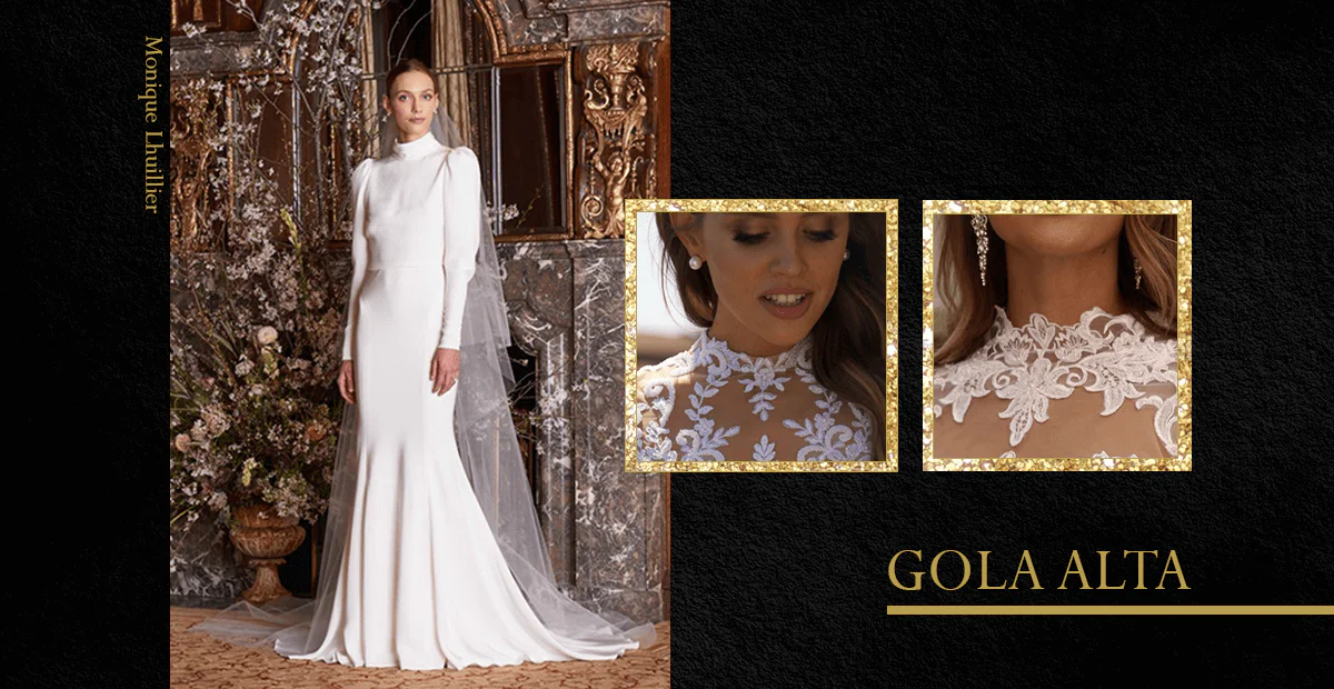 Tendência moda noiva 2019 gola alta