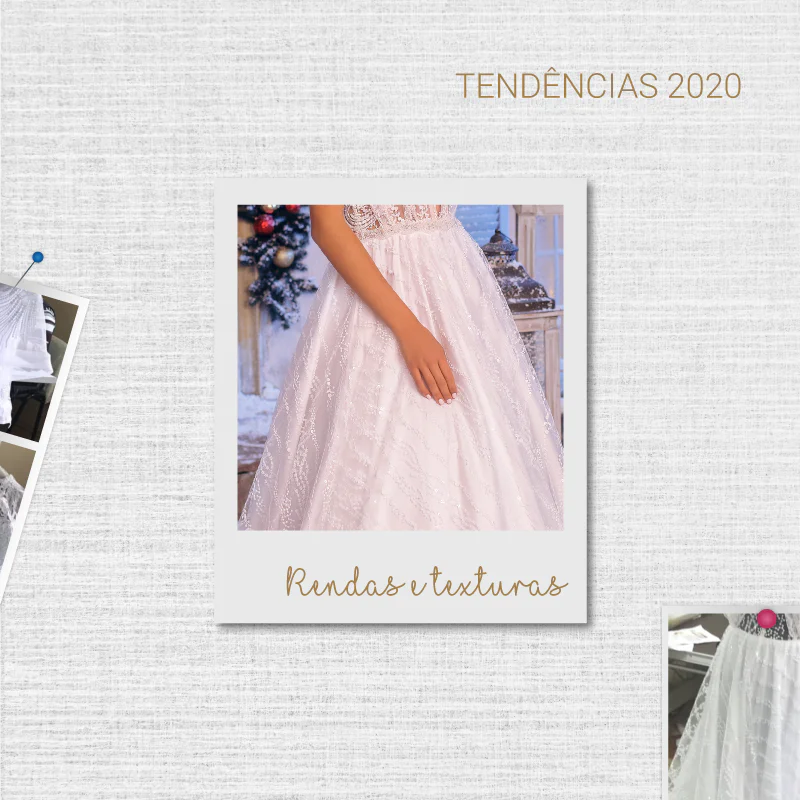 tendencia 2020 vestido de noiva renda e textura diferente