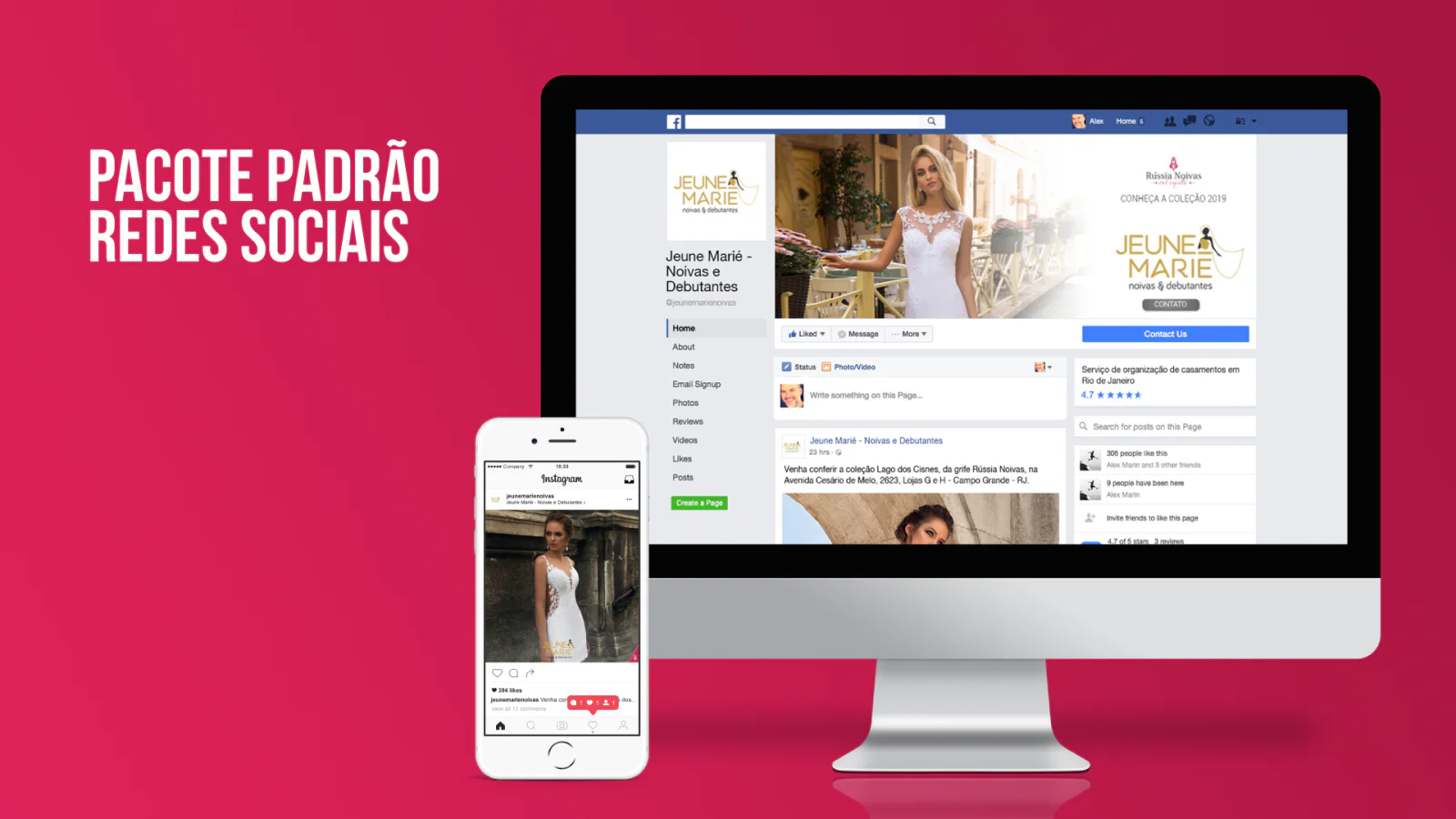 russia noiva publi pacote padr&atilde;o redes sociais