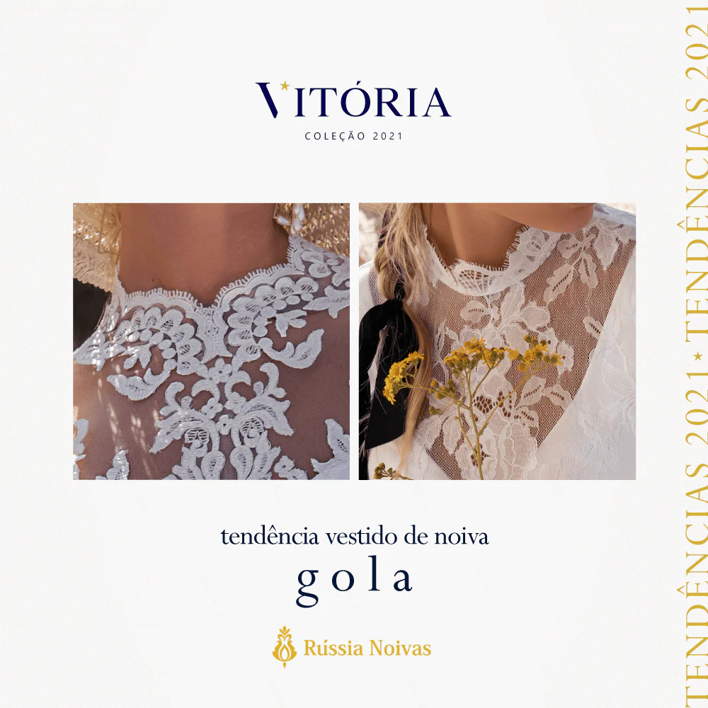 tendencia vestido de noiva com gola 2021