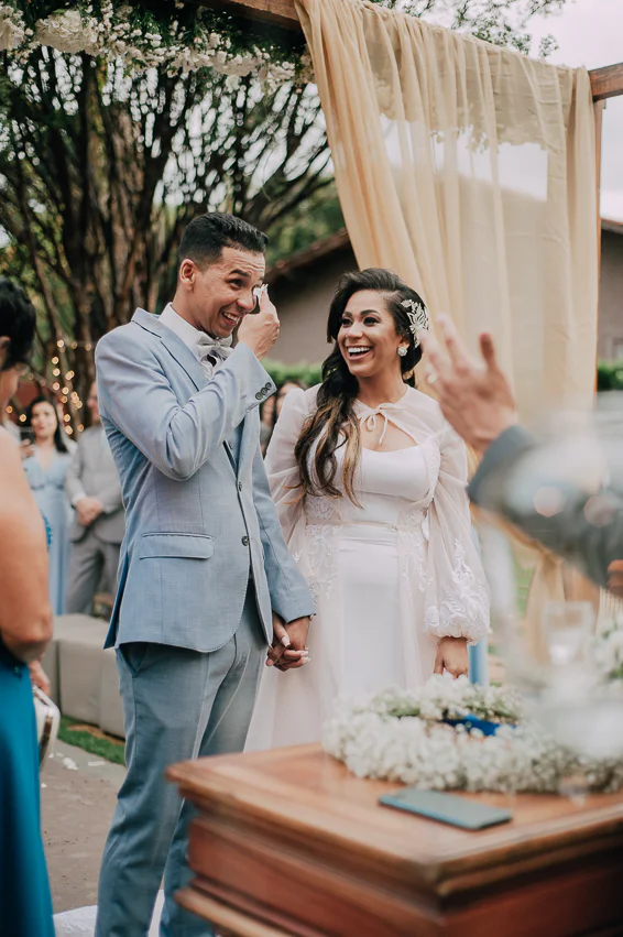 vestido de noiva casamento ao ar livre